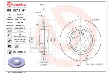 Brzdový kotúč BREMBO 09.C219.41