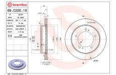 Brzdový kotouč BREMBO 09.C220.10