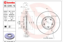 Brzdový kotouč BREMBO 09.C240.1G