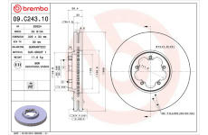 Brzdový kotouč BREMBO 09.C243.10