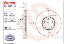 Brzdový kotouč BREMBO 09.C243.1G
