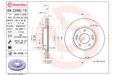 Brzdový kotouč BREMBO 09.C249.11