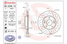 Brzdový kotouč BREMBO 09.C249.1X