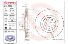 Brzdový kotouč BREMBO 09.C306.11