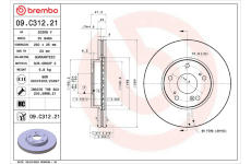 Brzdový kotouč BREMBO 09.C312.21