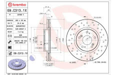 Brzdový kotúč BREMBO 09.C313.1X