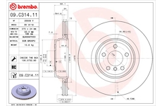 Brzdový kotouč BREMBO 09.C314.11