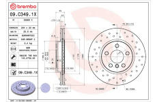 Brzdový kotouč BREMBO 09.C349.1X