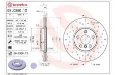 Brzdový kotouč BREMBO 09.C350.1X