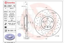 Brzdový kotouč BREMBO 09.C351.1X