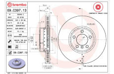 Brzdový kotouč BREMBO 09.C397.13