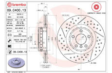 Brzdový kotouč BREMBO 09.C400.13