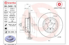 Brzdový kotouč BREMBO 09.C402.13