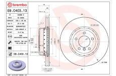 Brzdový kotúč BREMBO 09.C403.13