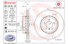 Brzdový kotouč BREMBO 09.C419.13