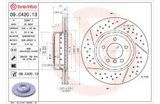 Brzdový kotouč BREMBO 09.C420.13