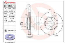 Brzdový kotúč BREMBO 09.C422.11