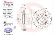 Brzdový kotúč BREMBO 09.C422.1X