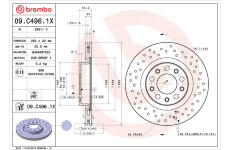 Brzdový kotouč BREMBO 09.C496.1X