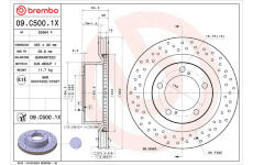 Brzdový kotouč BREMBO 09.C500.1X