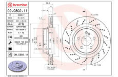 Brzdový kotúč BREMBO 09.C502.11