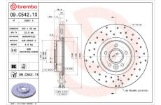 Brzdový kotouč BREMBO 09.C542.1X