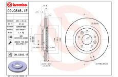 Brzdový kotouč BREMBO 09.C545.1E