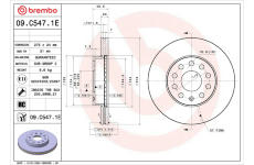 Brzdový kotouč BREMBO 09.C547.1E