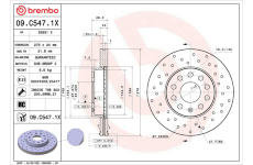 Brzdový kotouč BREMBO 09.C547.1X