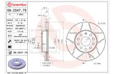 Brzdový kotouč BREMBO 09.C547.75