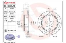 Brzdový kotouč BREMBO 09.C662.1X