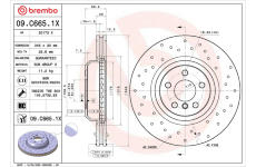 Brzdový kotouč BREMBO 09.C665.1X