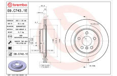 Brzdový kotouč BREMBO 09.C743.1E