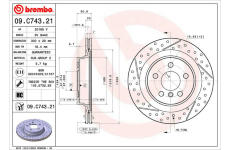 Brzdový kotouč BREMBO 09.C743.21