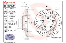 Brzdový kotúč BREMBO 09.C878.11