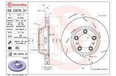 Brzdový kotouč BREMBO 09.C878.31