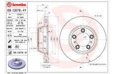 Brzdový kotouč BREMBO 09.C878.41