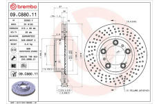 Brzdový kotúč BREMBO 09.C880.11