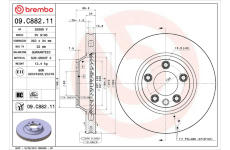 Brzdový kotúč BREMBO 09.C882.11