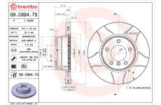 Brzdový kotouč BREMBO 09.C894.75