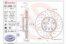 Brzdový kotúč BREMBO 09.C896.1X