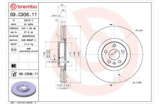 Brzdový kotouč BREMBO 09.C936.11