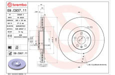 Brzdový kotouč BREMBO 09.C937.11