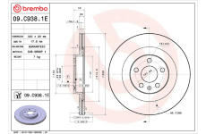 Brzdový kotúč BREMBO 09.C938.1E