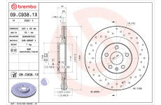 Brzdový kotúč BREMBO 09.C938.1X