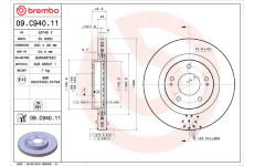 Brzdový kotouč BREMBO 09.C940.11