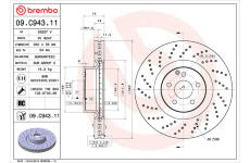 Brzdový kotouč BREMBO 09.C943.11