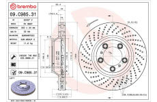 Brzdový kotouč BREMBO 09.C985.31