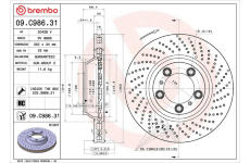 Brzdový kotouč BREMBO 09.C986.31