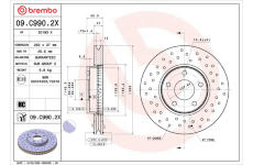 Brzdový kotúč BREMBO 09.C990.2X